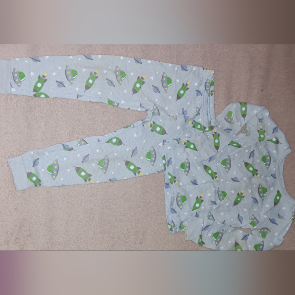 Kids Rocket Print Pajama Set